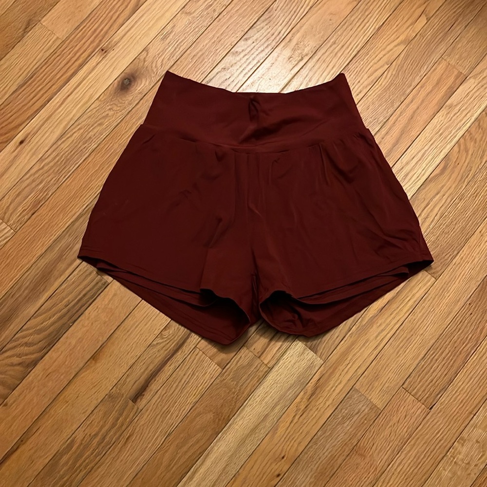 HALARA Women's Athletic Shorts in Deep Red